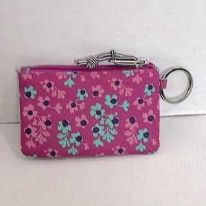 VERA BRADLEY ditsy dot zip upKeychain Pouch NWOT